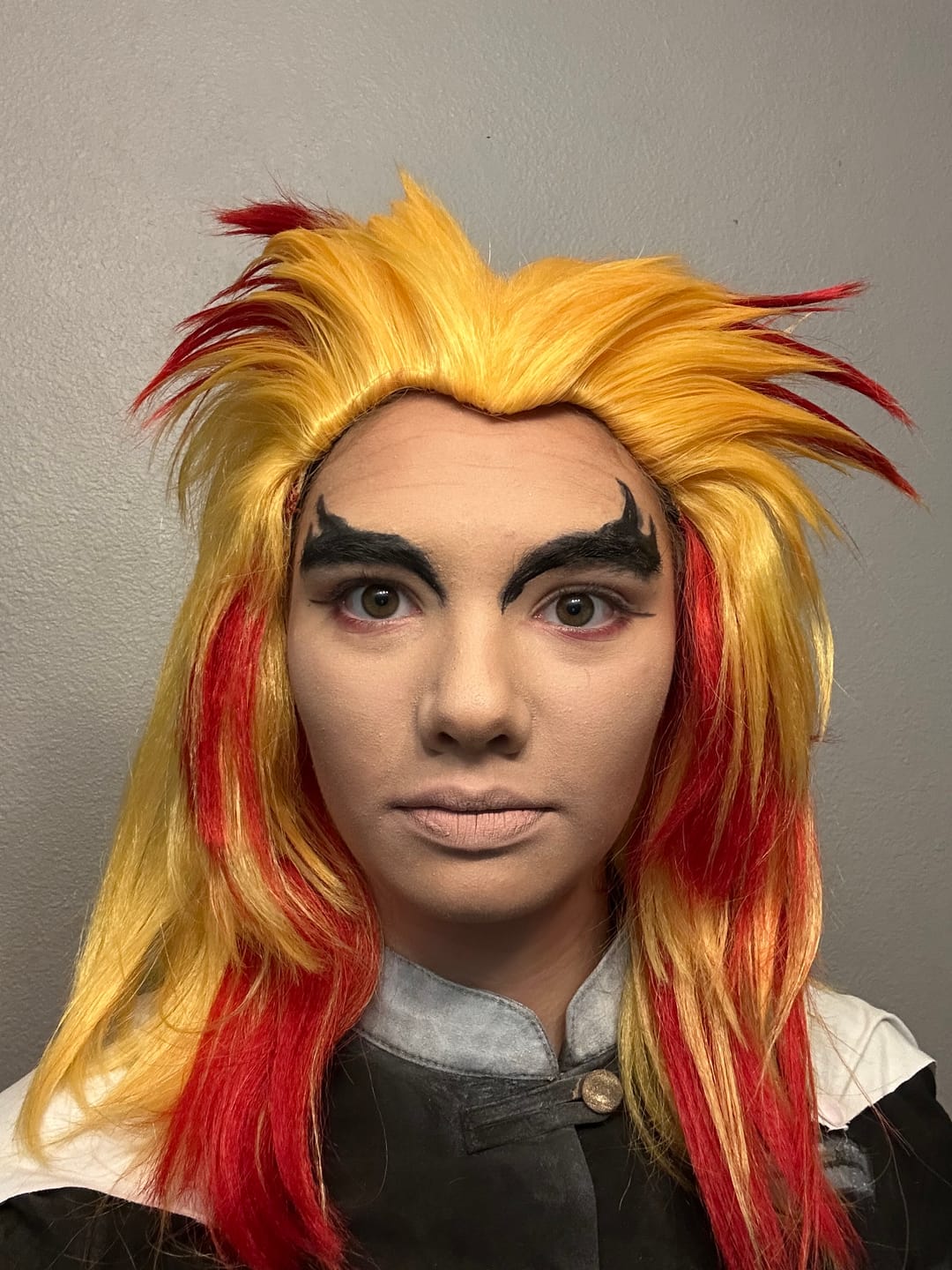 Customer photo review of Demon Slayer Rengoku Kyoujurou Long Yellow Red Hair Basic Wig