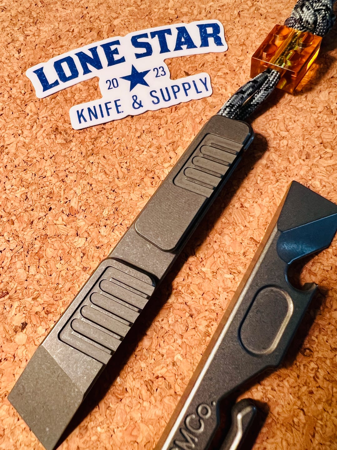 Customer photo review of NGMCo. Middleman Not Thirsty 4.25" Titanium Prybar - 6Al4V, Circle Machining, Hidden Lanyard Hole, Bottle Opener Delete - Made in USA (NGMCO-MIDDLEMAN-CIRCLES-NT)