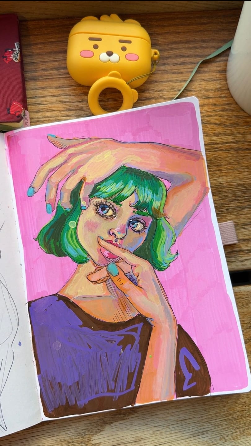 Customer photo review of Ohuhu Nahuku Direct-ink Acrylic Markers