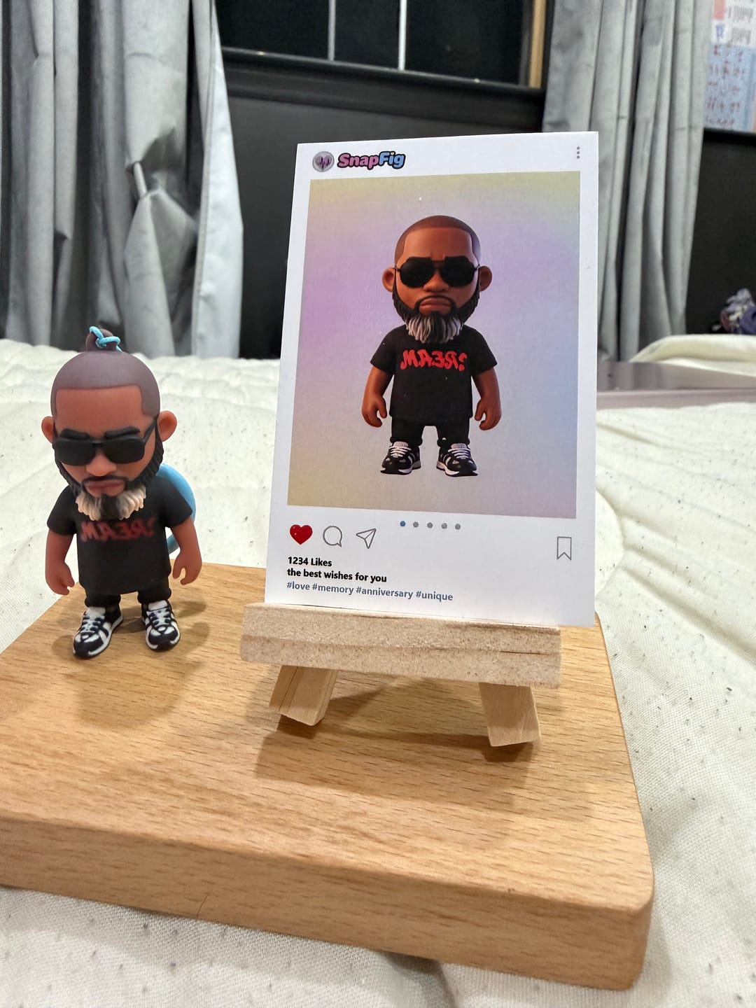Customer photo review of Custom 3D Figure Keychain