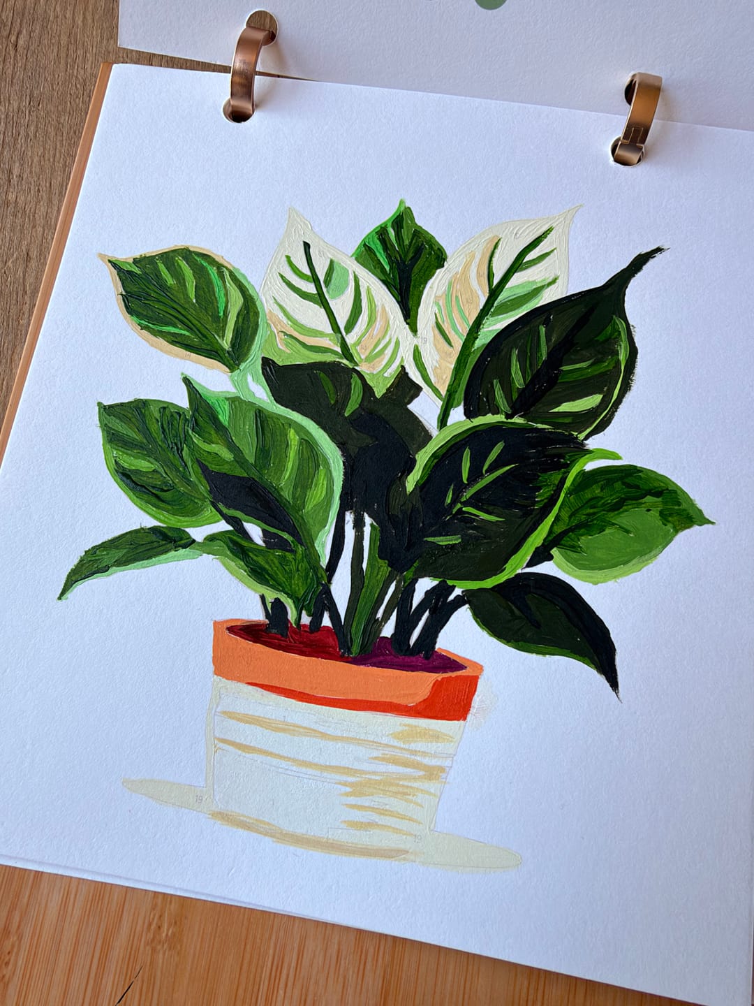 Customer photo review of 2027 Paint by Numbers Desk Calendar | Plants Edition