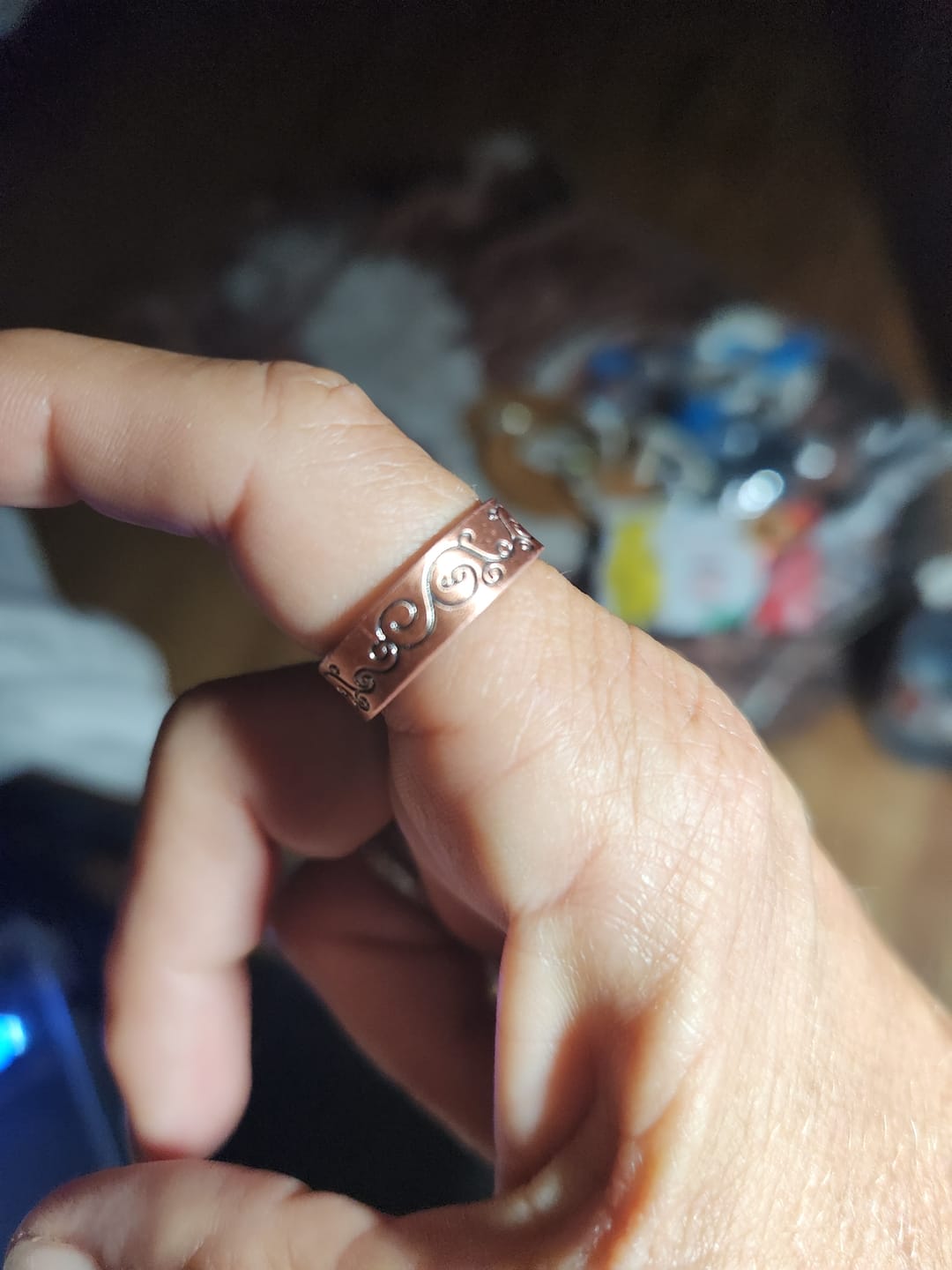 Customer photo review of Bracelet, anneau en cuivre de magnétothérapie avec aimants