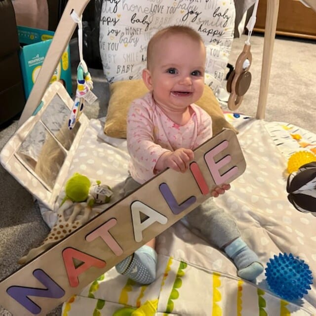 Customer photo review of Personalized Wooden Name Puzzle