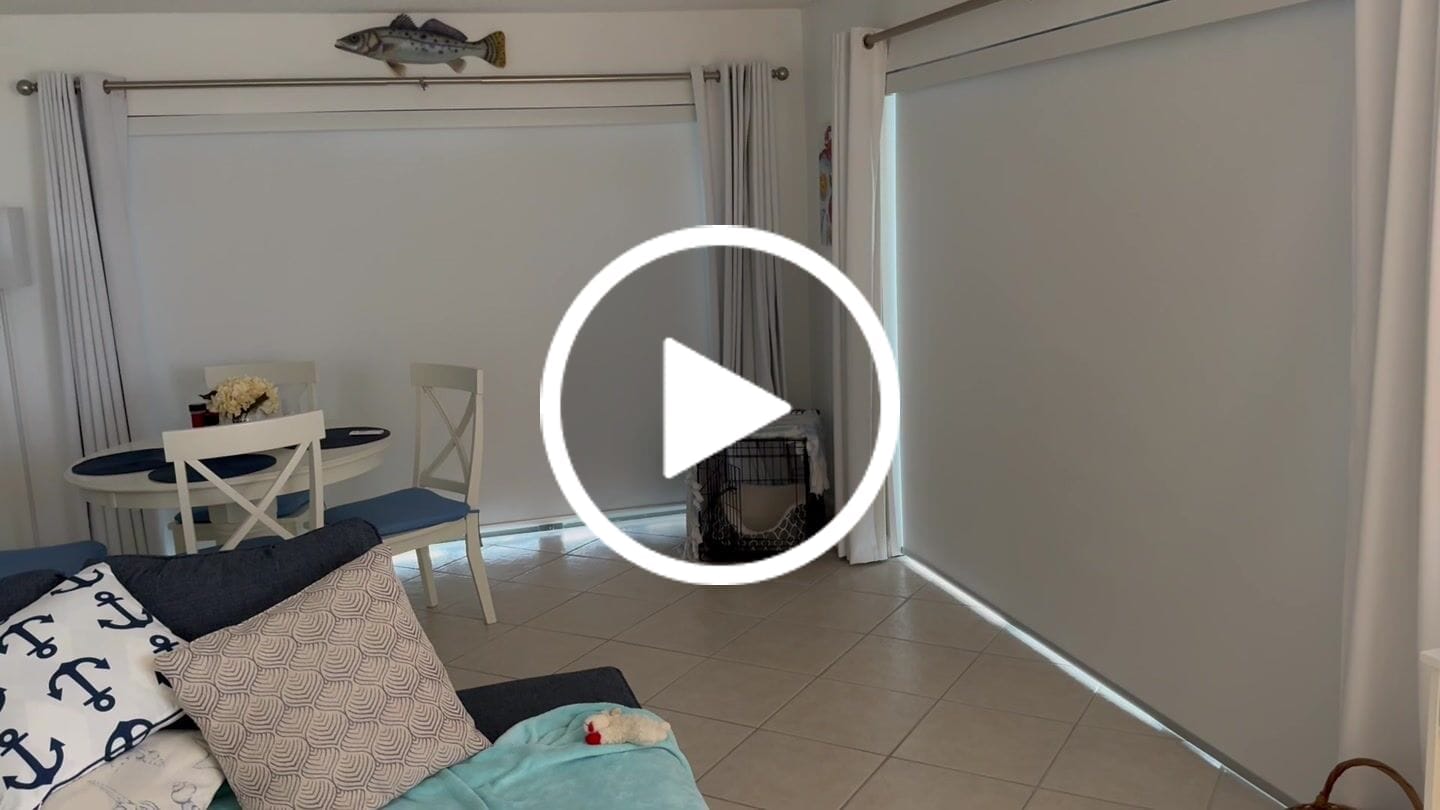 Customer video review of Bringnox Motorized Roller Shades 100% Blackout Cream