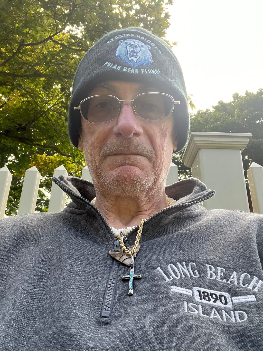 Customer photo review of FREE Today: Polished Metal Cross Necklace with Turquoise Chip Inlay: A Reminder of Divine Grace