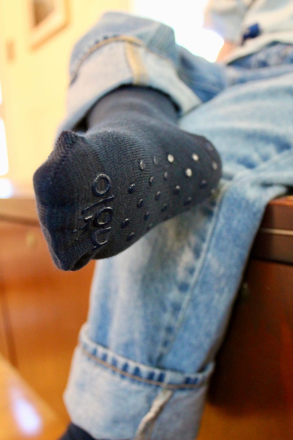 Customer photo review of Matchy Gripper Socks