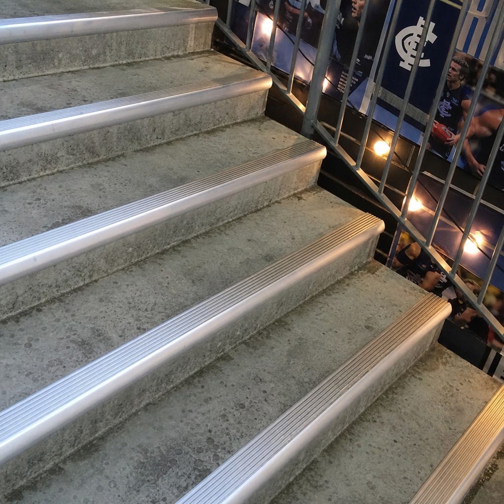 Customer photo review of Aluminium Bullnose Stair Nosing 70.58x55mm Cut to Any Size