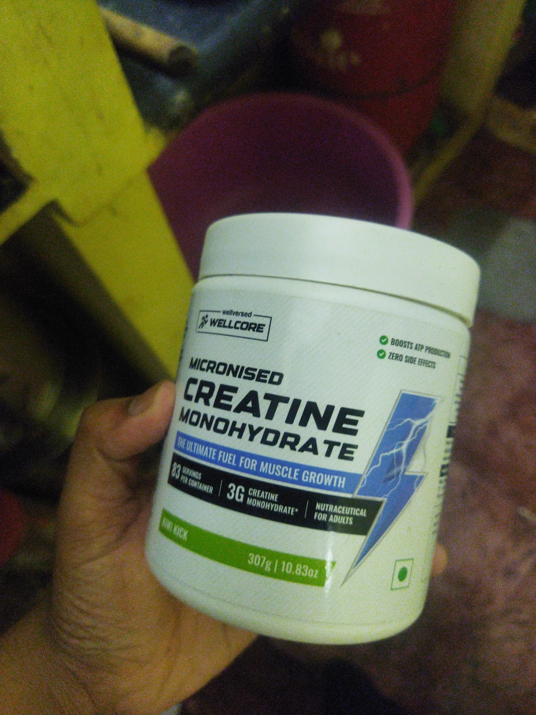 Customer photo review of Wellcore - Pure Micronised Creatine Monohydrate | Kiwi Kick (307g, 83 servings)