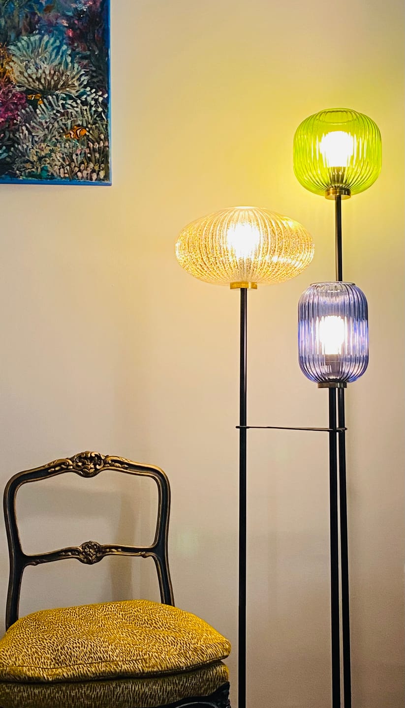 Customer photo review of Abat jour en verre style Vintage | CRISTALI
