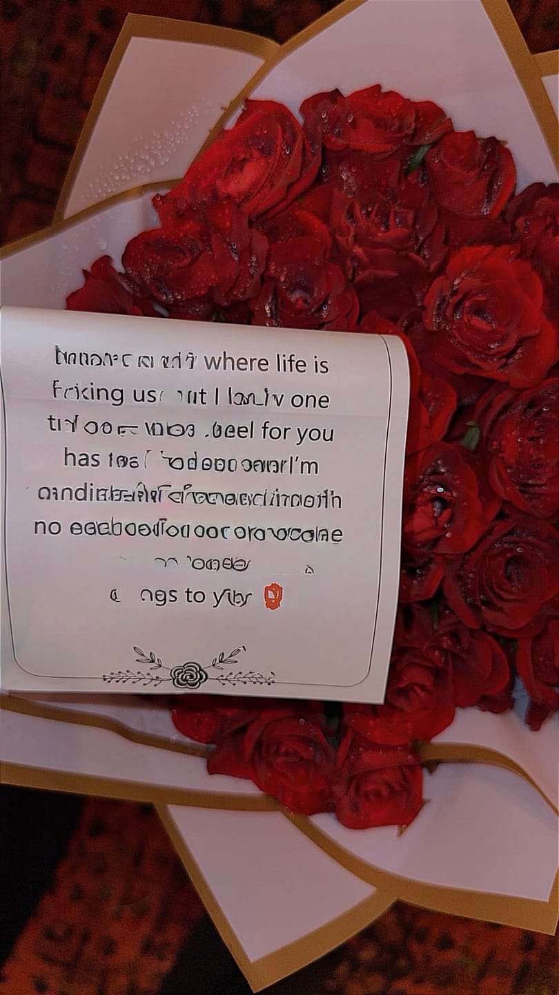Customer photo review of 25 Red Roses Hand-Tied Bouquet