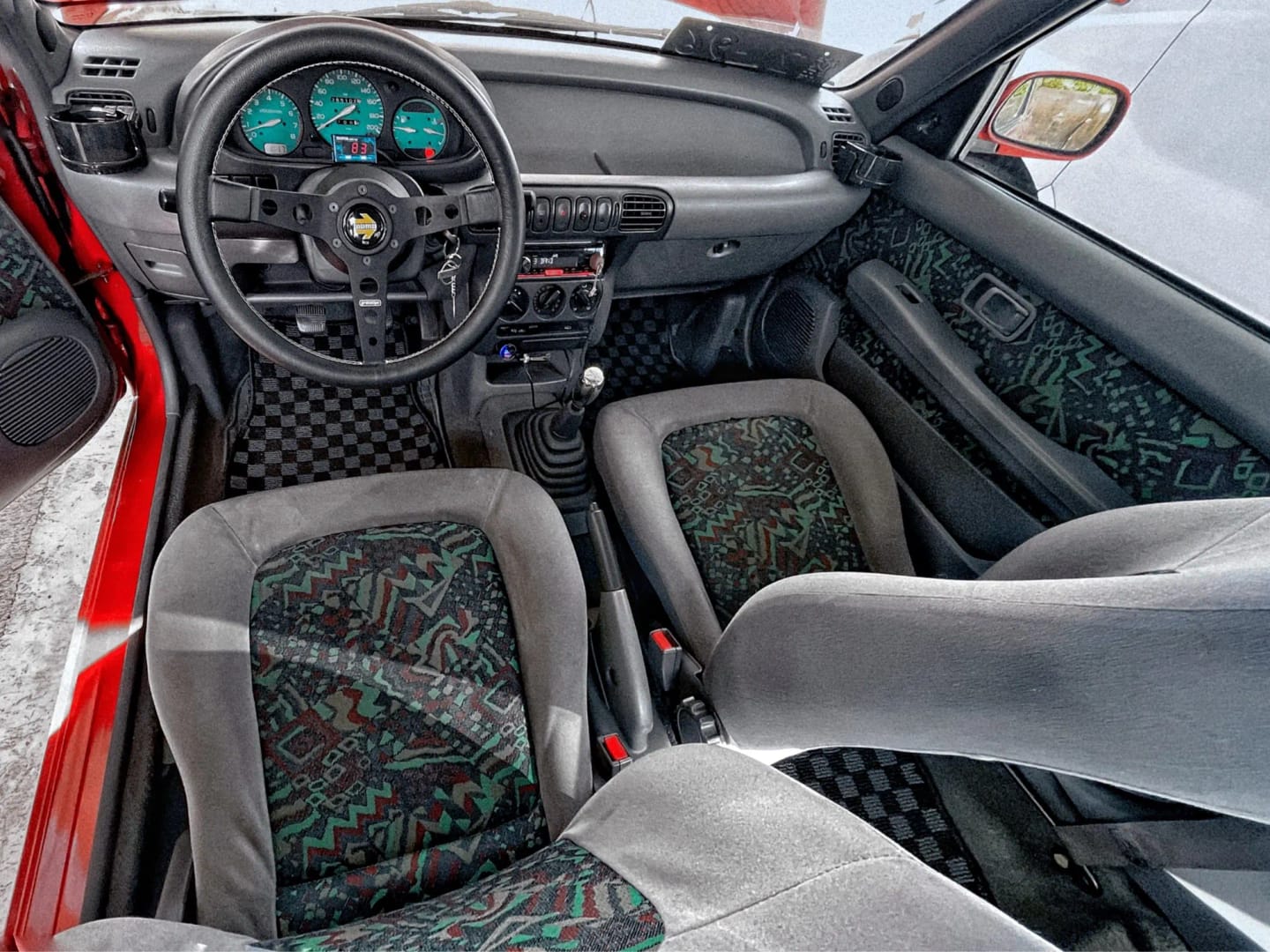 Customer photo review of Plush Checkered Floor Mats Set