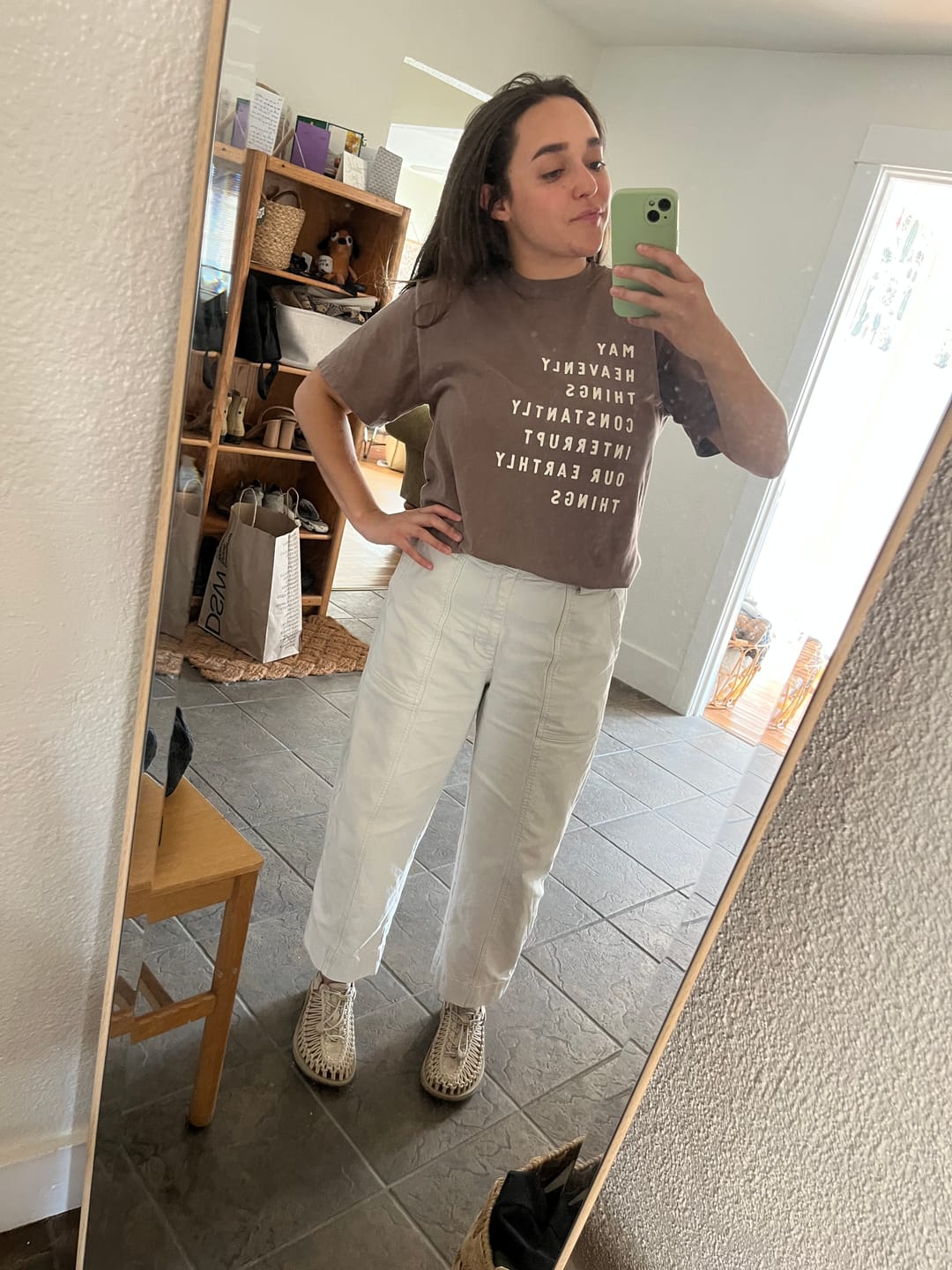 Customer photo review of Heavenly Things Tee- Vintage Brown