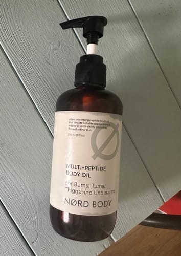 Customer photo review of NØRD BODY Anti-Cellulite Massage Oil (TA1#5)