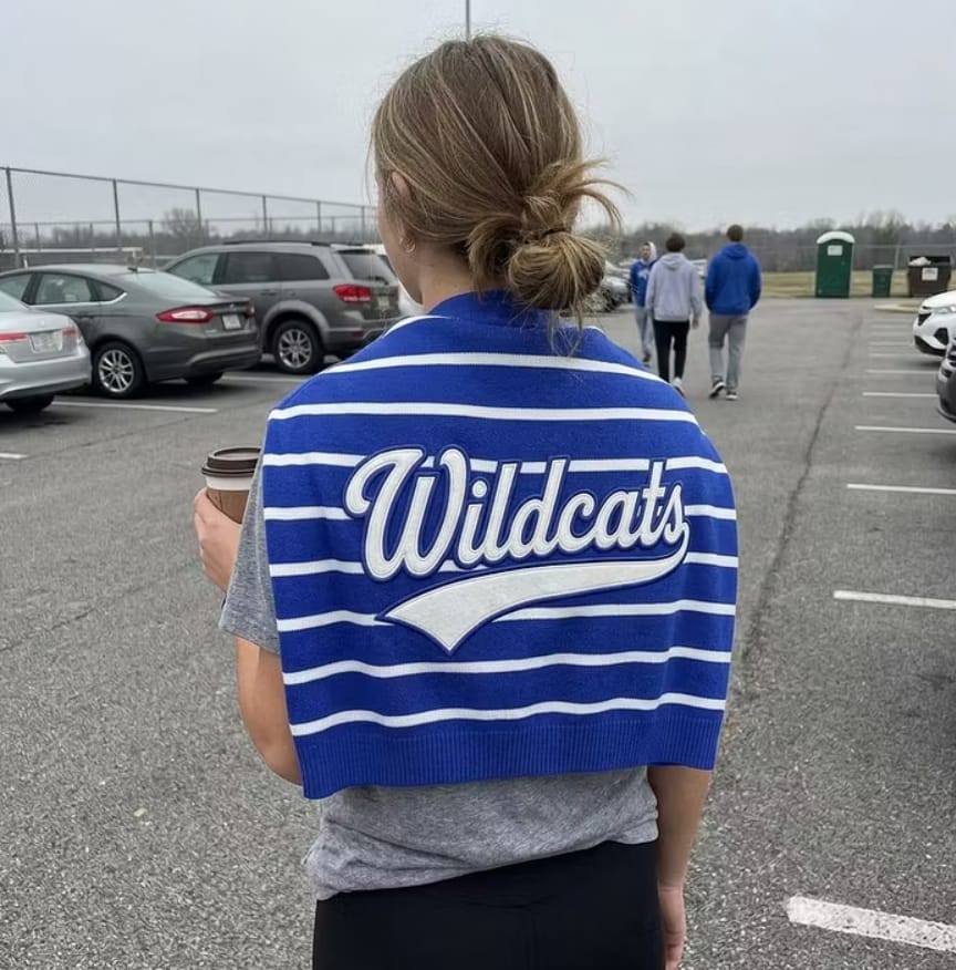 Customer photo review of Custom Collegiate Team Name Wrap – Classic Varsity Style