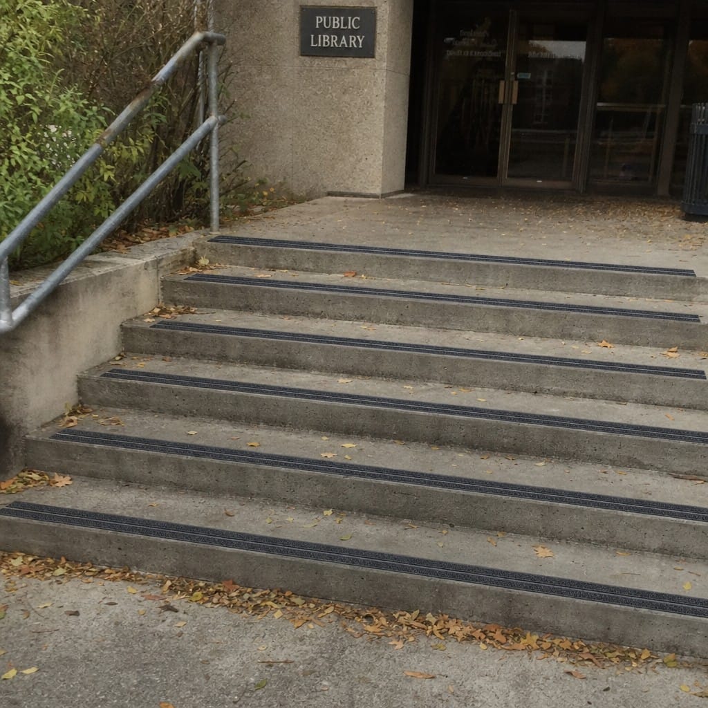 Customer photo review of 35mm Carborundum Stair Insert Cut to Any Size