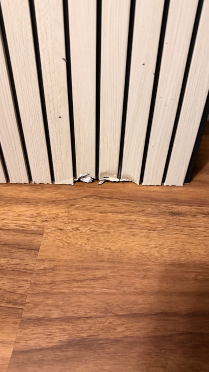 Customer photo review of PANNELLO DOGHE PVC LEGNO H.280 L.30 SP.1 CM
