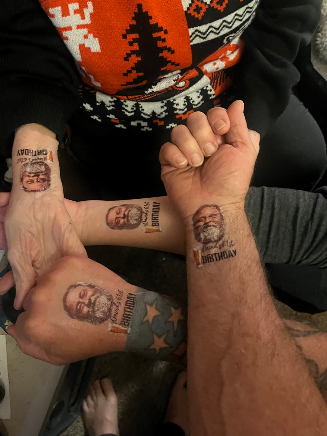 Customer photo review of Custom Photo Temporary Tattoo