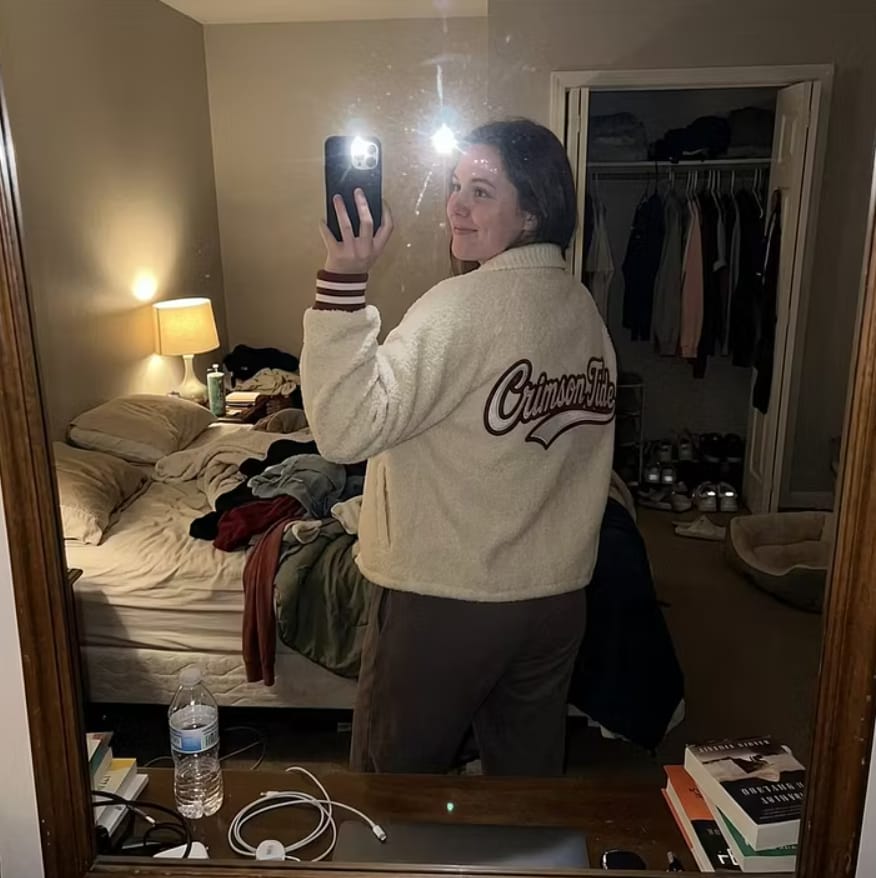 Customer photo review of Custom Team Name Embroidered Knit Cardigan – Personalized Game Day Sweater