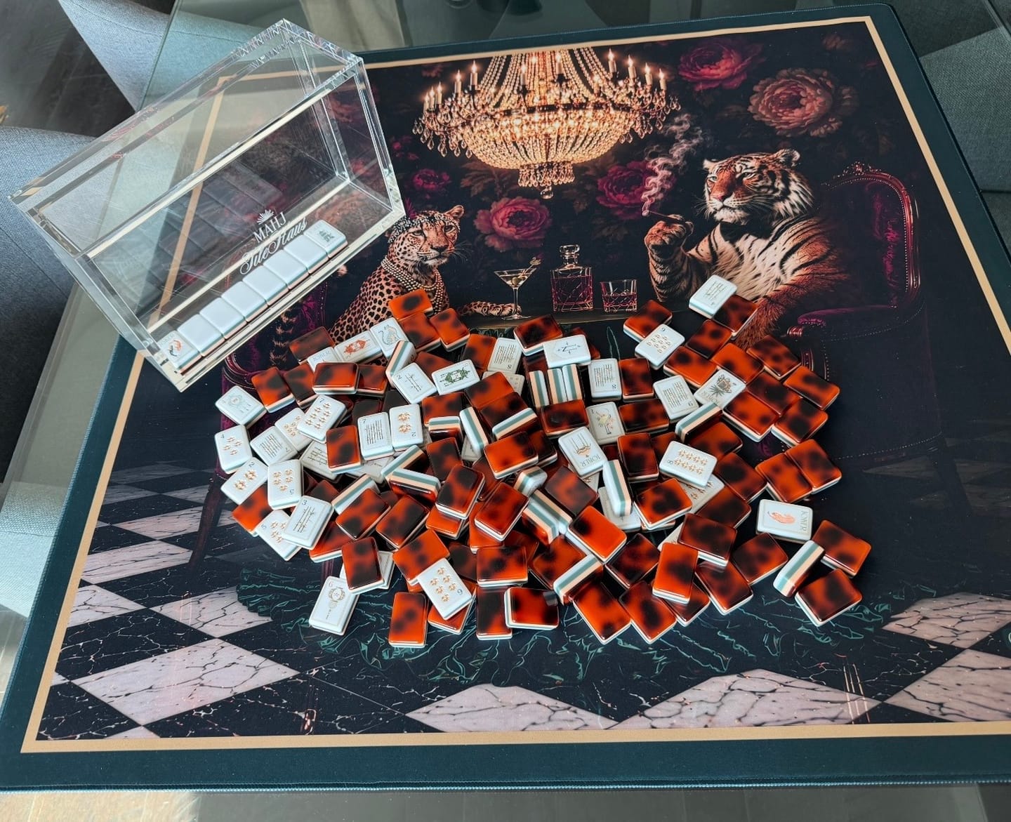 Customer photo review of Clear Acrylic Tile Storage
