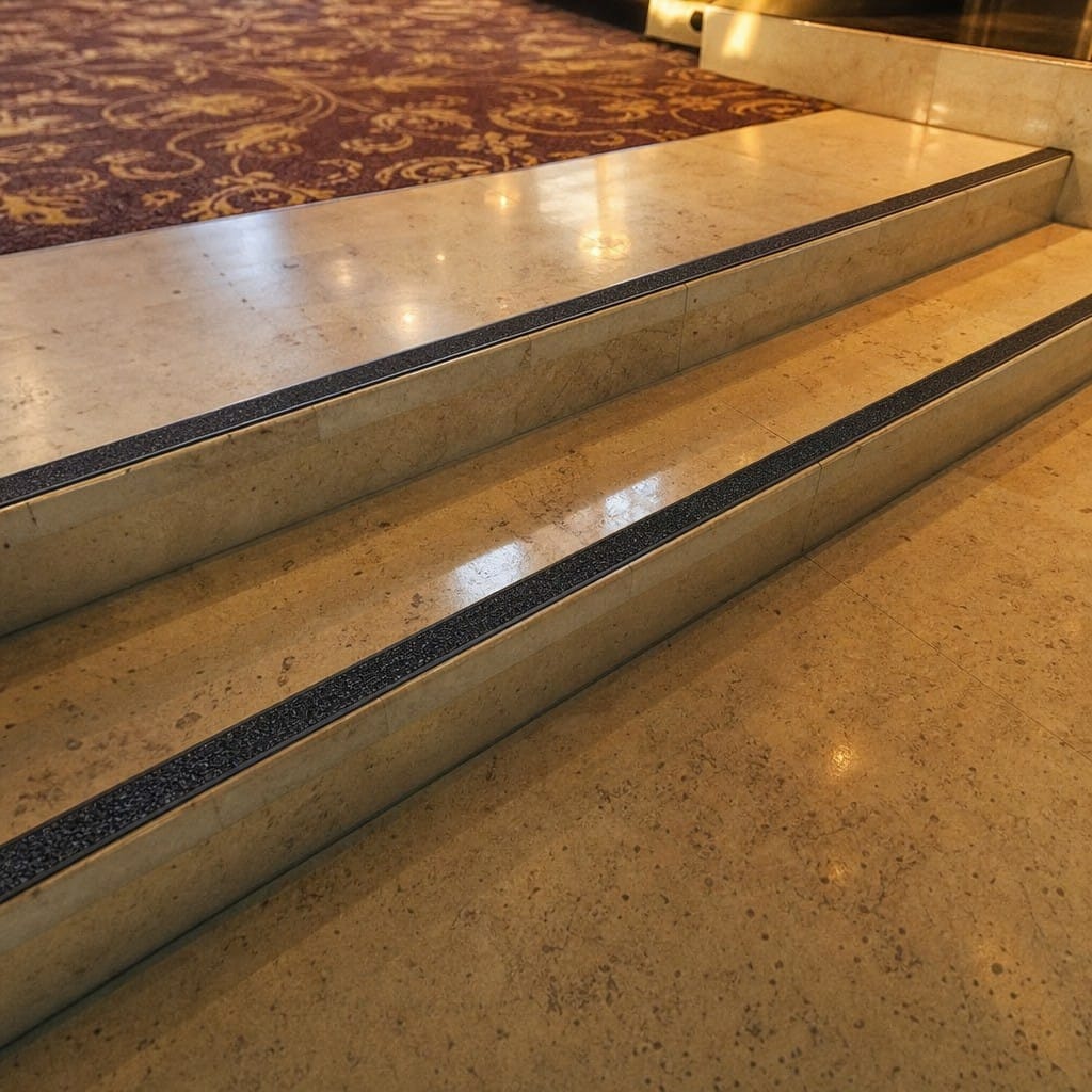 Customer photo review of 35mm Carborundum Stair Insert Cut to Any Size