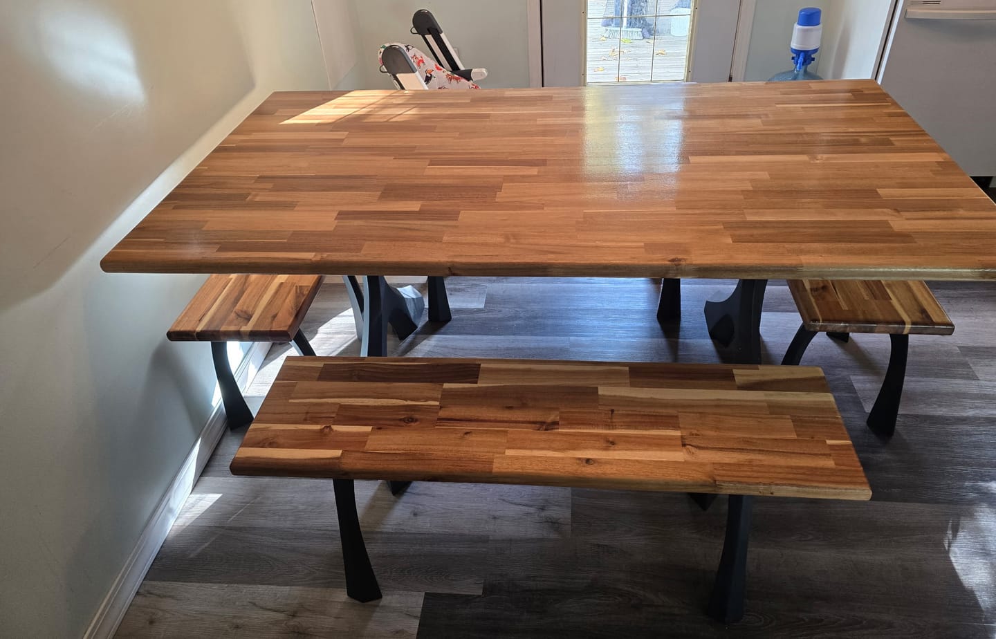 Customer photo review of Bench Legs 116 Nura 16.2" H Minimalist Modern Style