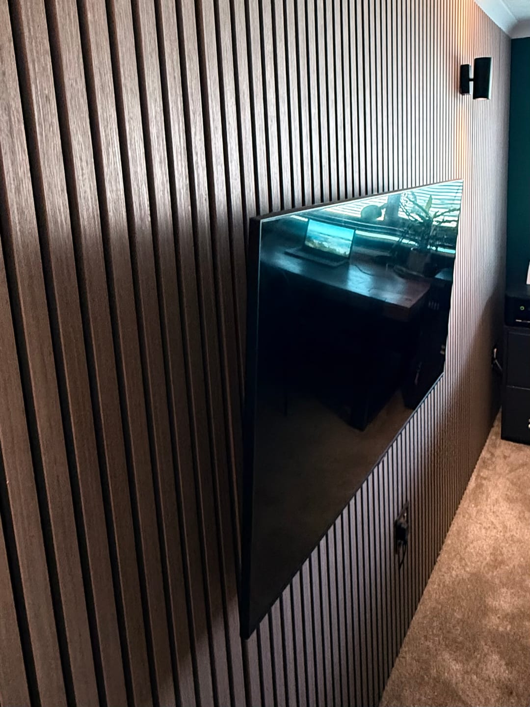 Customer photo review of Sample - Wooden Wall Panel | Mocca