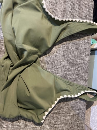 Customer photo review of Emoswim - High Waist Bikini-Sets für Damen Tankini Bauchweg Badeanzüge Colorblock Zweiteilige Kordelzug-Bademode