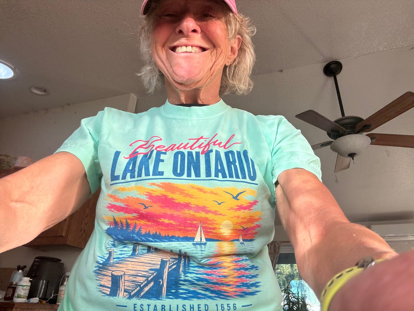 Customer photo review of Lake Ontario Color Burst T-Shirt