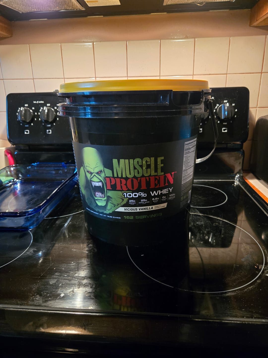 Customer photo review of Whey Protein Powder Bucket