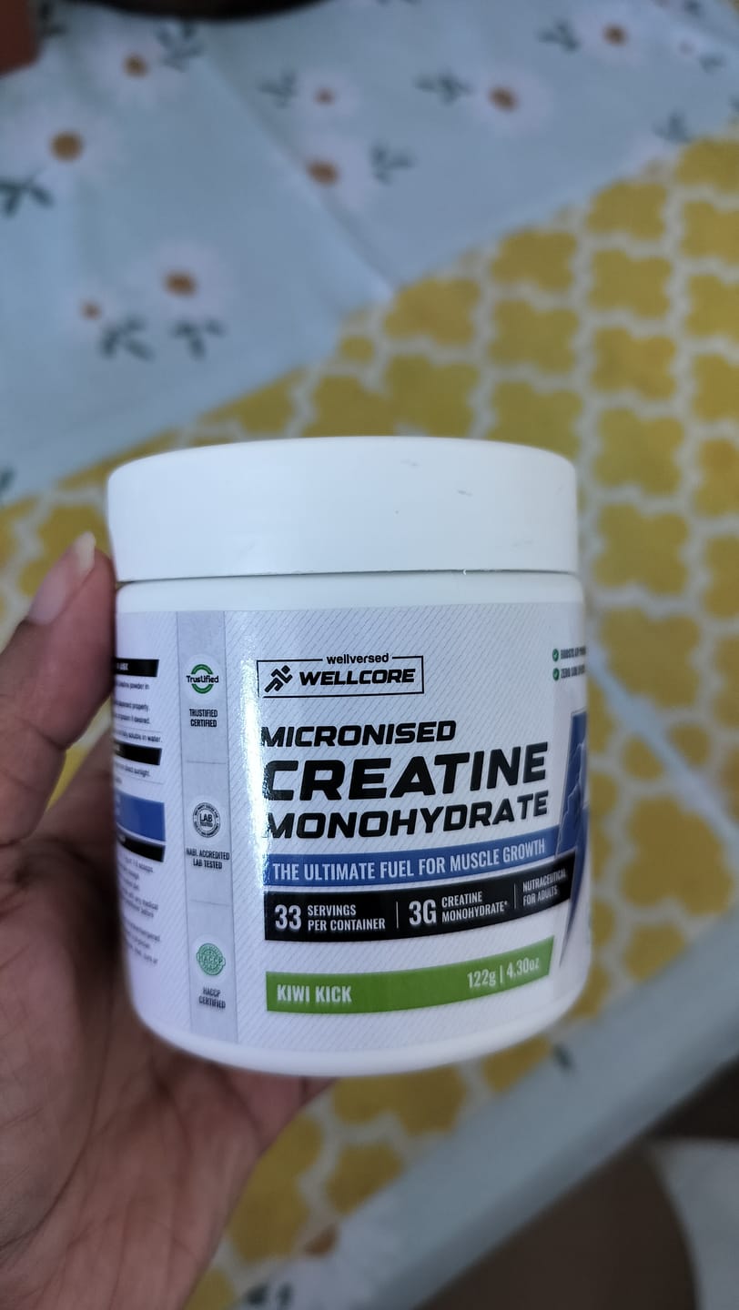 Customer photo review of Wellcore - Pure Micronised Creatine Monohydrate | Kiwi Kick (122g, 33 servings)