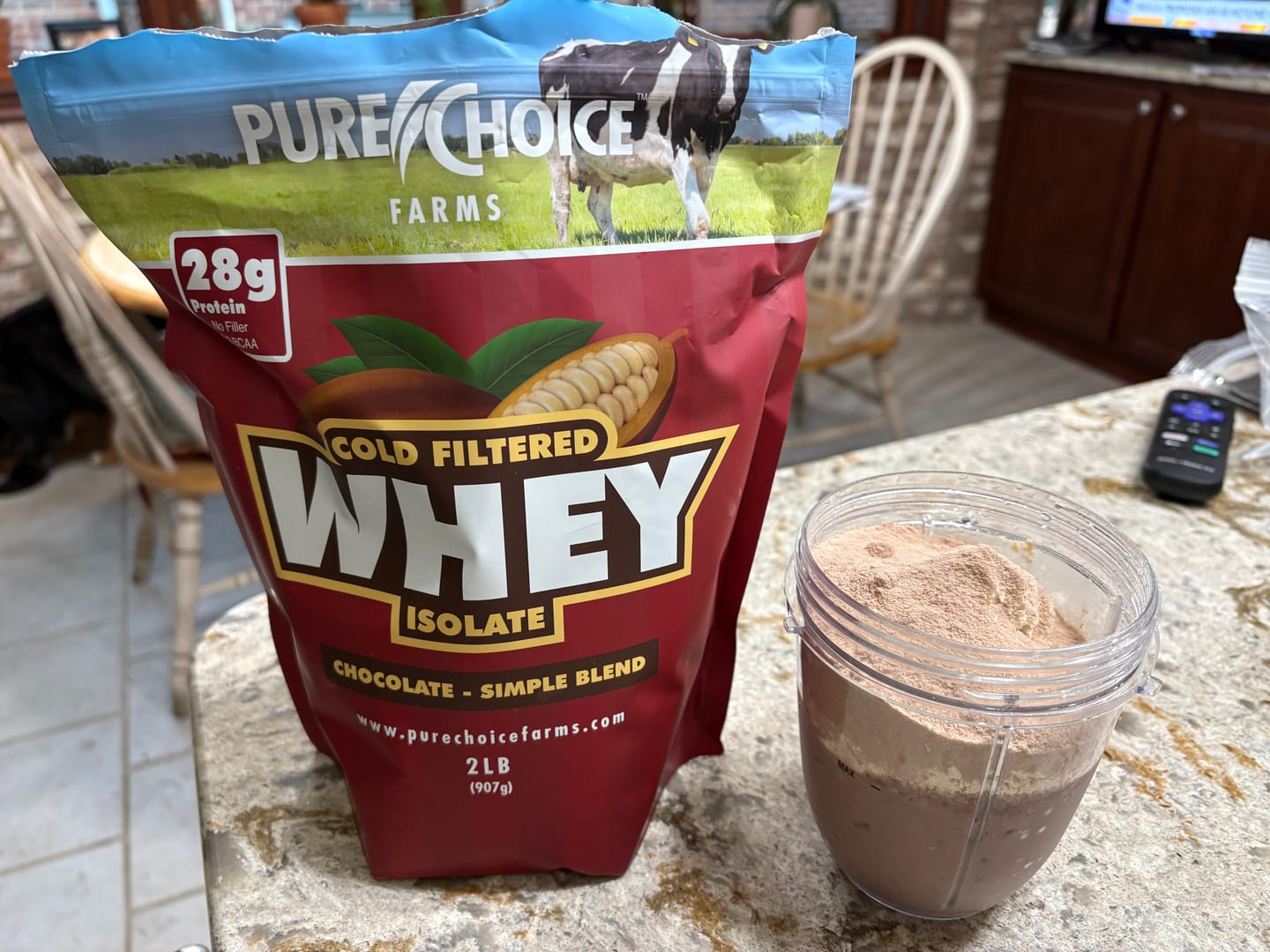 Customer photo review of Whey Protein Isolate Chocolate