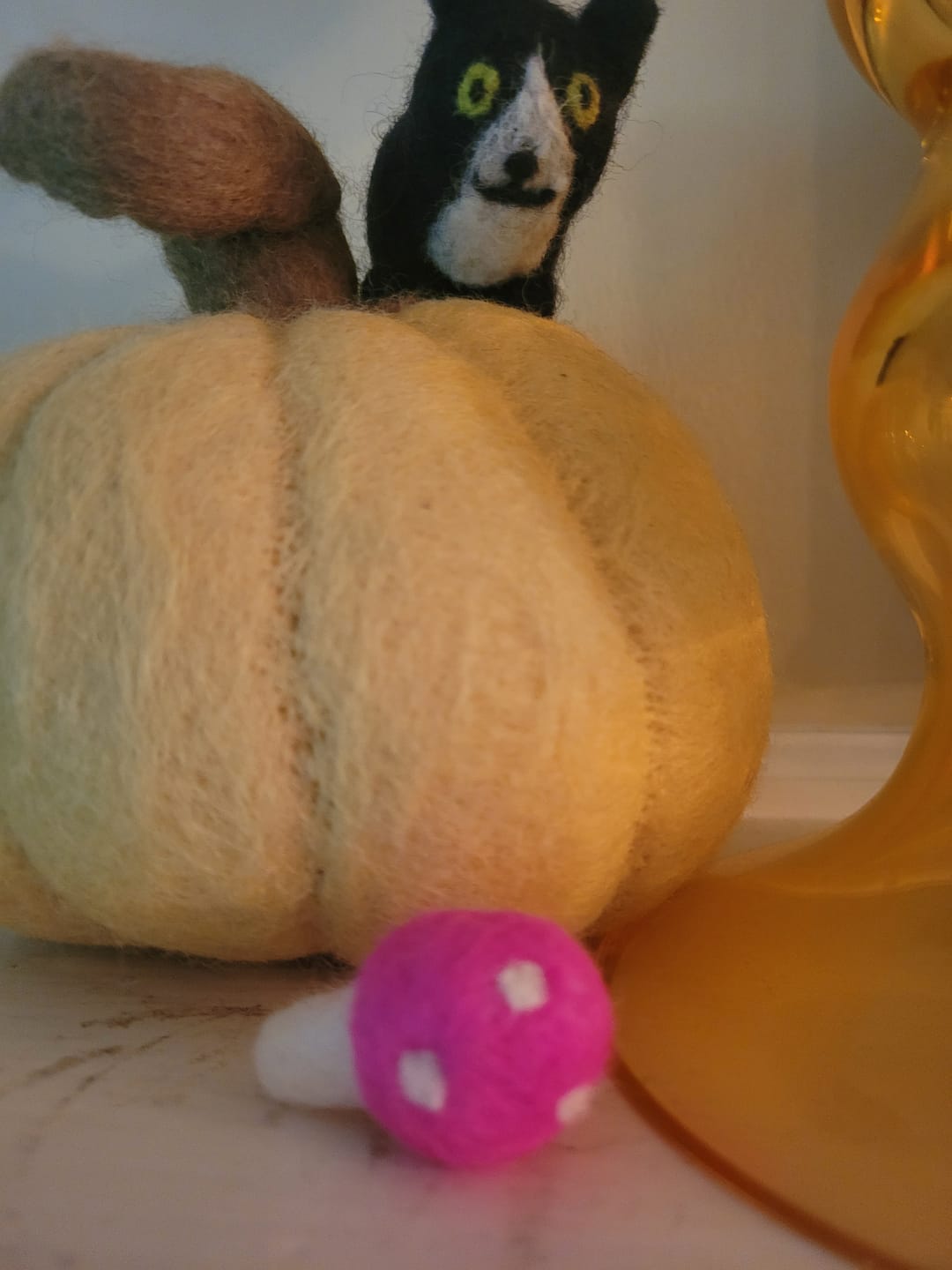 Customer photo review of Felt Pink Mushrooms