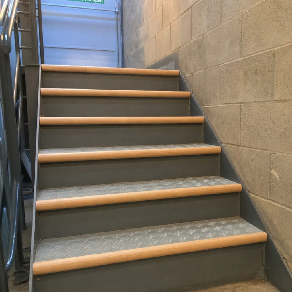 Customer photo review of Solid Oak Stair Nosing - Bullnose Trim for 14mm & 20mm Wood Floors