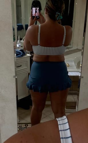 Customer photo review of Emoswim - Damen High-Waist Bikini-Set Bauchweg Baderock Zweiteiliger Badeanzug