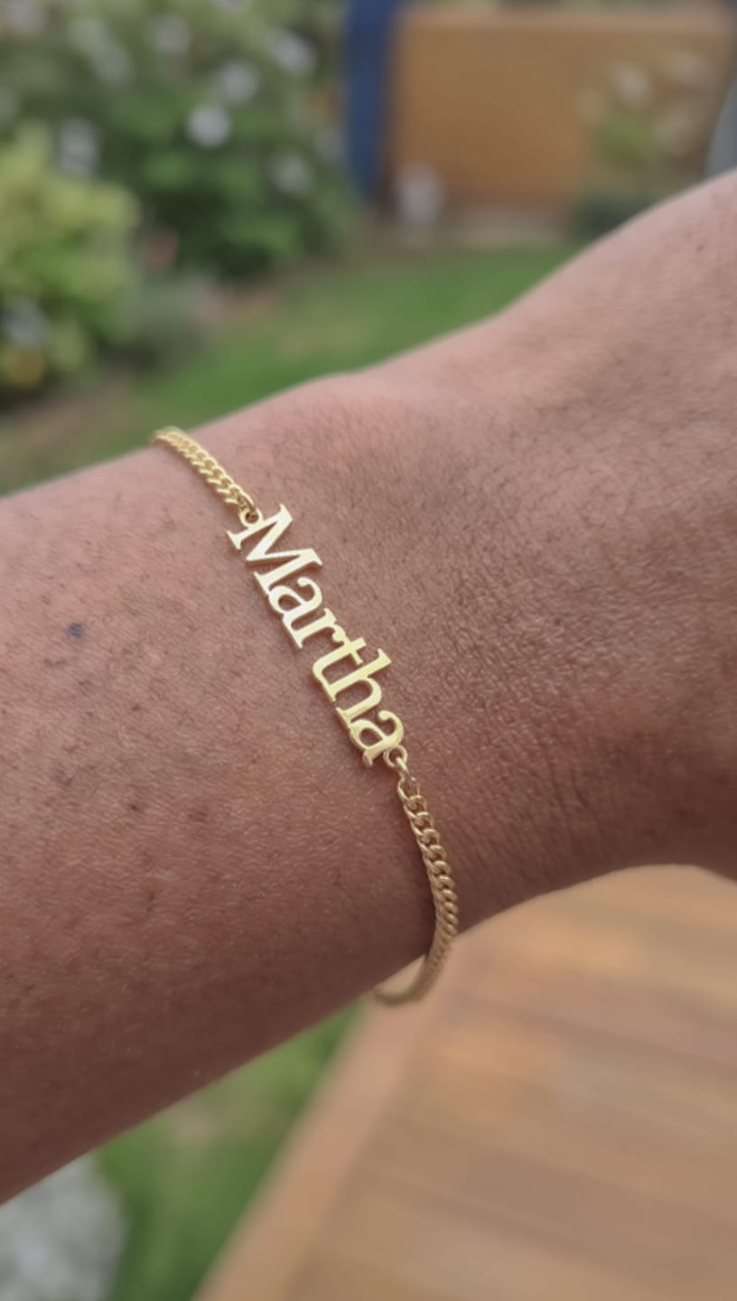 Customer photo review of Custom Classic Name Bracelet