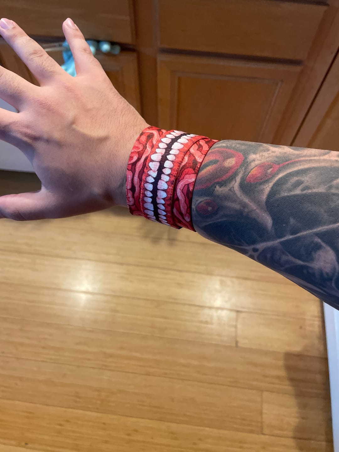 Customer photo review of Creepy Guts Bracelet!