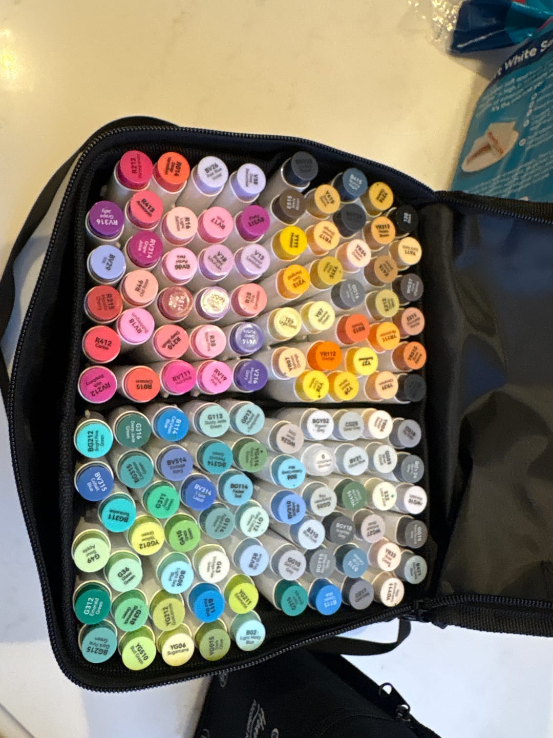 Customer photo review of Ohuhu Honolulu 120 Colors Dual Tips Alcohol Art Markers (New Color Codes)