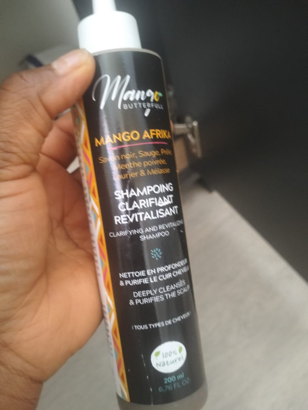 Customer photo review of Shampoing Clarifiant MANGO AFRIKA – Détox Profonde