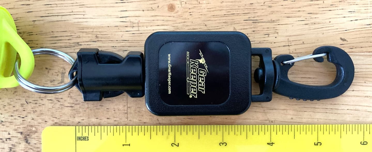Customer photo review of SCUBA Medium Flashlight Retractor, HD Rotating Snap Clip