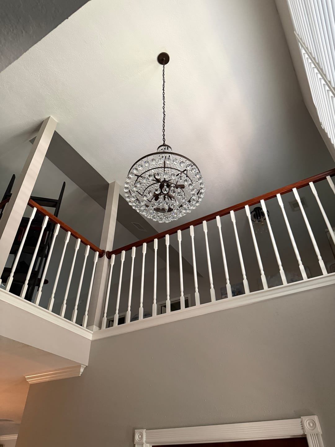 Customer photo review of Vintage Luxury Antique Bronze Crystal Empire Chandelier