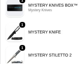 Customer photo review of MYSTERY KNIVES BOX™