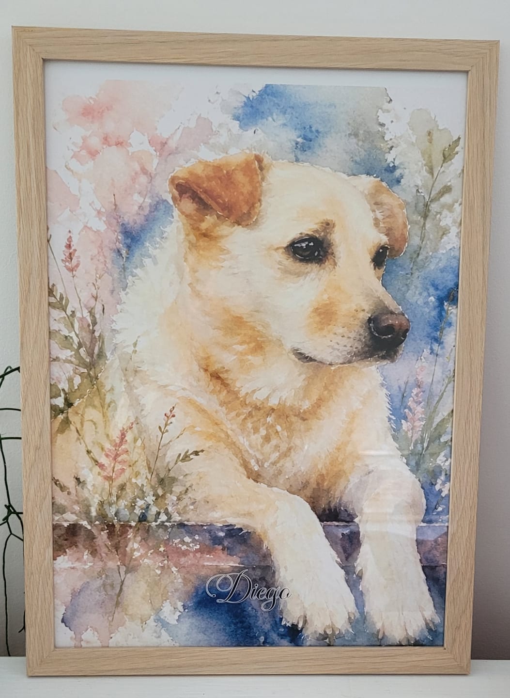 Customer photo review of Personalised Poster With Dog or Cat - Watercolour