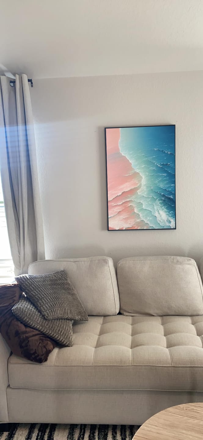 Customer photo review of Ocean Textured Painting Canvas #OS056