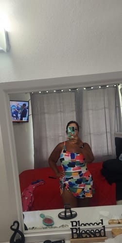 Customer photo review of Emoswim - Damen Badekleid One-Shoulder Badeanzug mit Rock