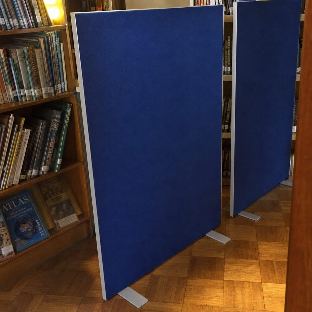 Customer photo review of Floor Standing Office Partition Screen - Fabric Room Divider
