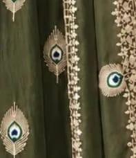 Customer photo review of Olive Green Silk Embroidered Anarkali Gown