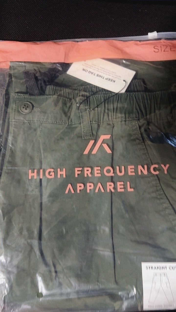 Customer photo review of Straight Cut Utility Cargo Pants