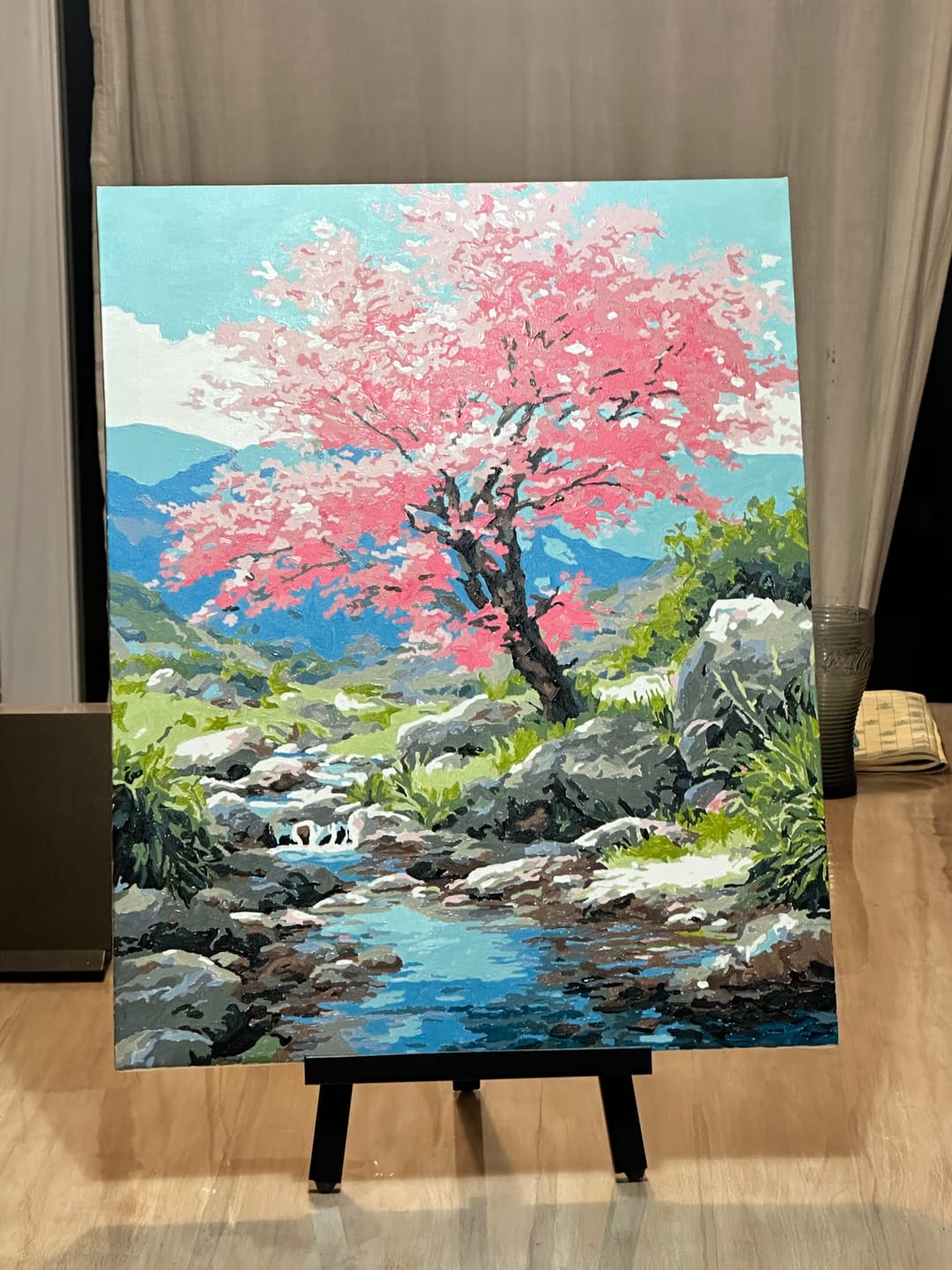 Customer photo review of Cherry blossom tree | Paint by Number