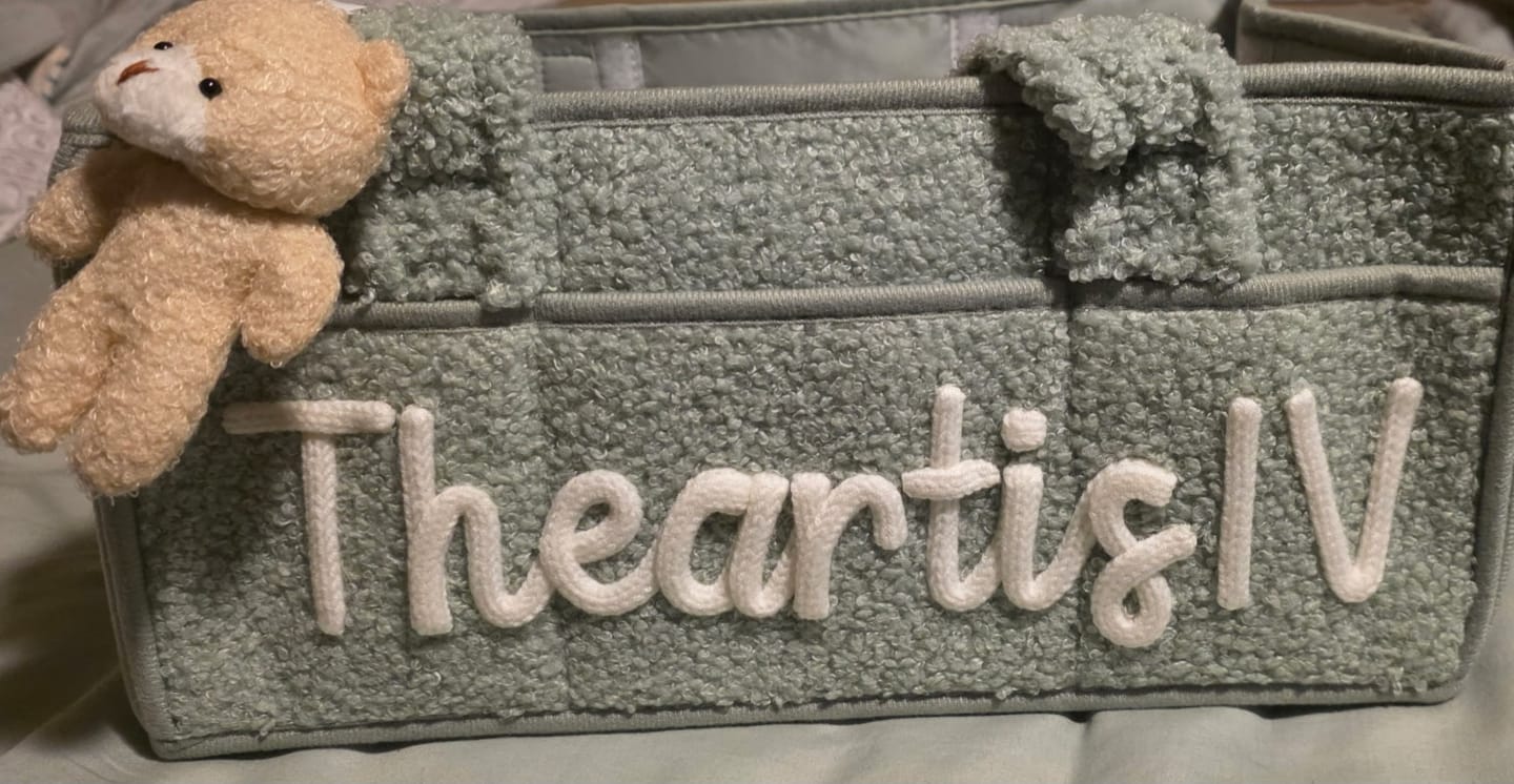 Customer photo review of K&C - Personalized Baby Storage Basket