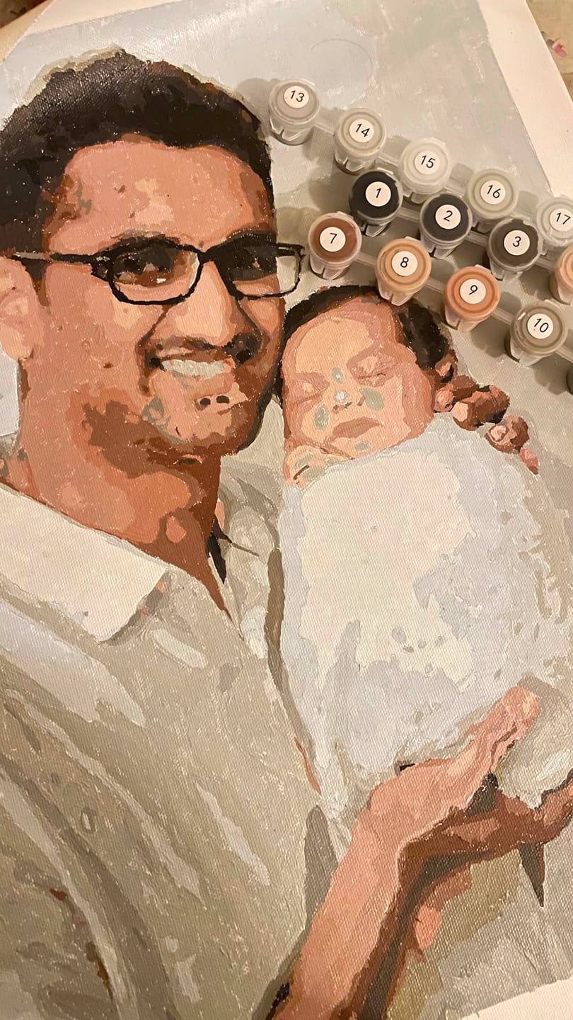 Customer photo review of Custom Paint By Numbers kit